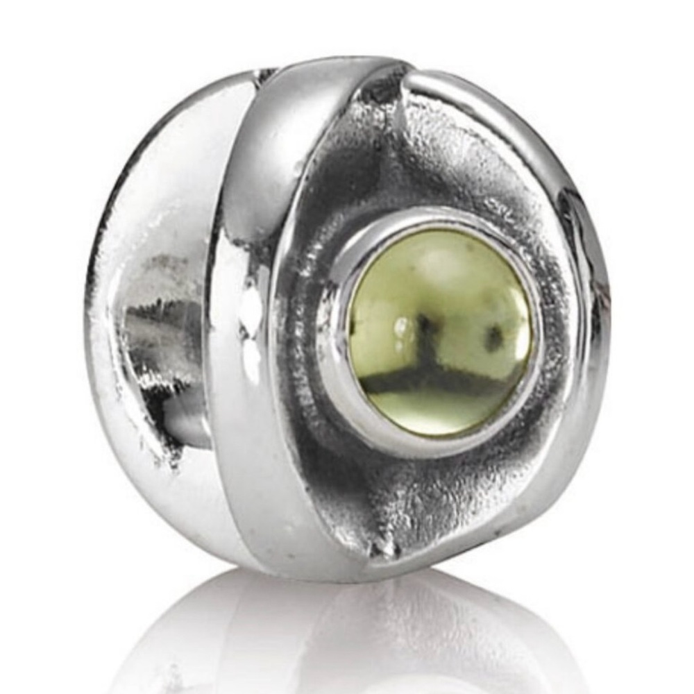 Authentic Pandora Retired Green Peridot Eye S925 Ale Sterling Silver Charm